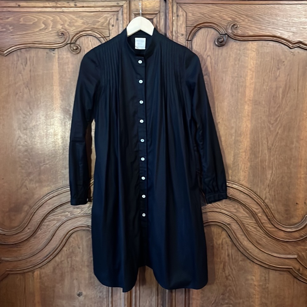 Billy Reid Button Down Long Sleeve Black Dress - Picture 16 of 16